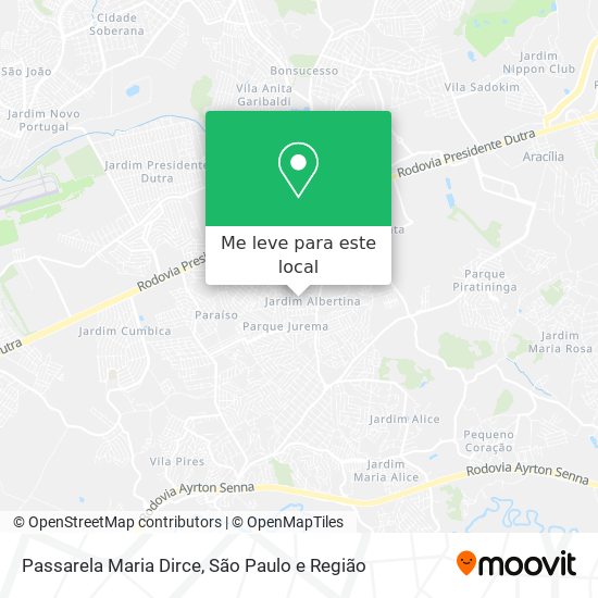 Passarela Maria Dirce mapa