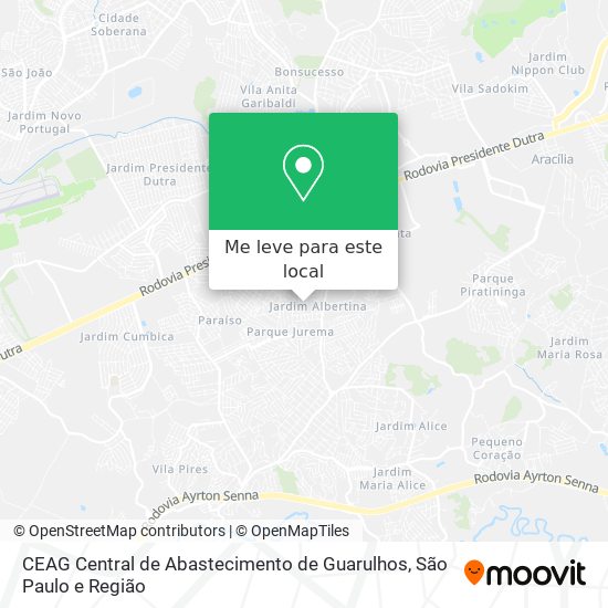 CEAG Central de Abastecimento de Guarulhos mapa