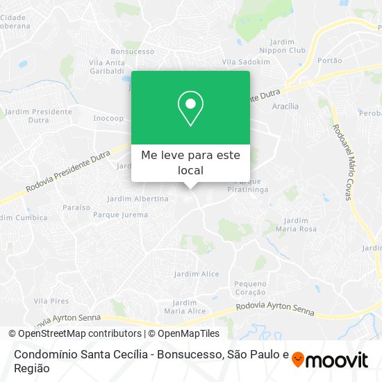 Condomínio Santa Cecília - Bonsucesso mapa
