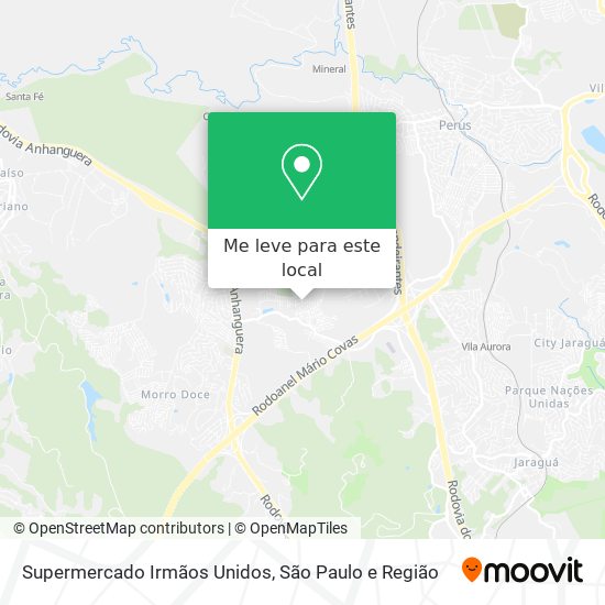 Supermercado Irmãos Unidos mapa