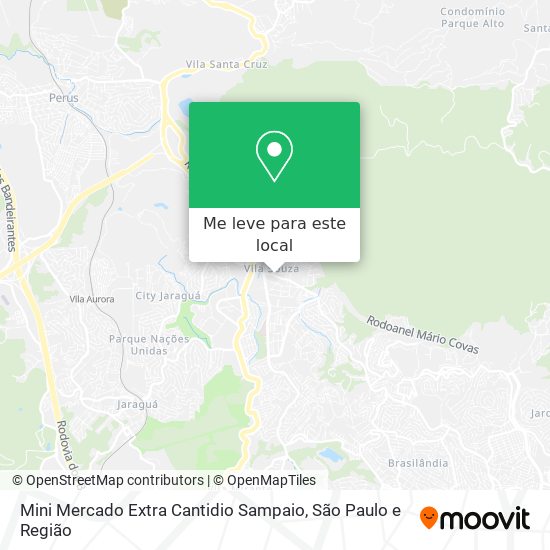 Mini Mercado Extra Cantidio Sampaio mapa