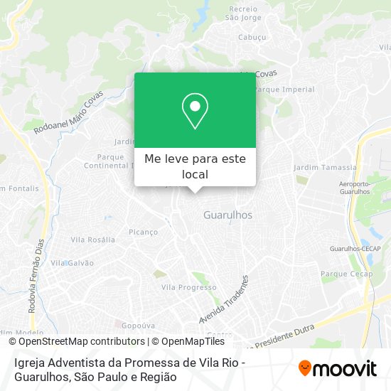 Igreja Adventista da Promessa de Vila Rio - Guarulhos mapa