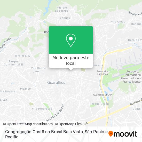 Congregação Cristã no Brasil Bela Vista mapa