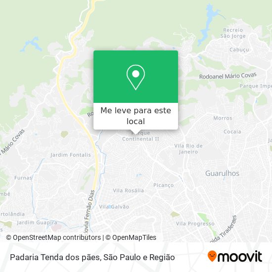 Padaria Tenda dos pães mapa