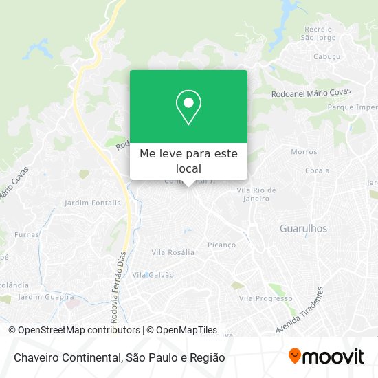 Chaveiro Continental mapa