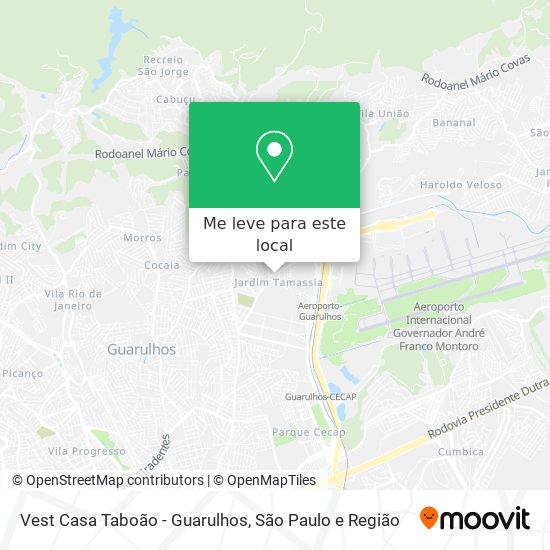Vest Casa Taboão - Guarulhos mapa