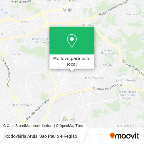Rodoviária Aruja mapa