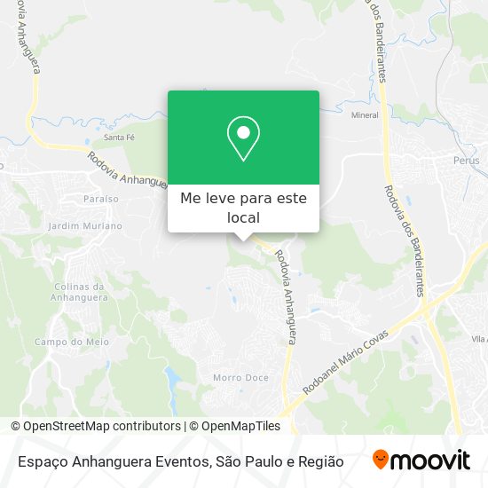 Espaço Anhanguera Eventos mapa