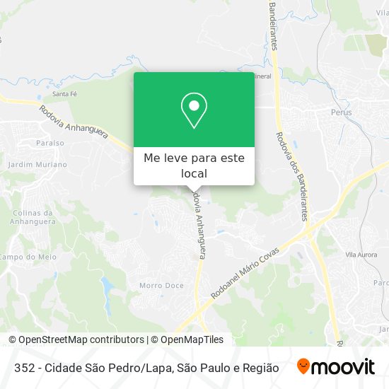 352 - Cidade São Pedro/Lapa mapa