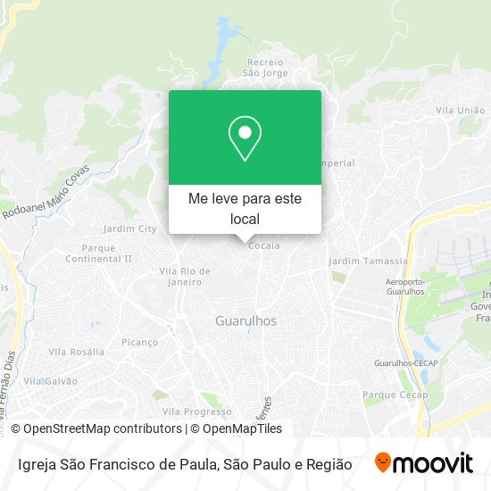 Igreja São Francisco de Paula mapa