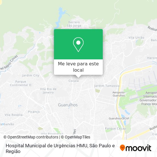 Hospital Municipal de Urgências HMU mapa