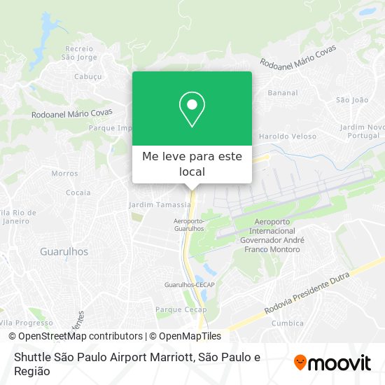 Shuttle São Paulo Airport Marriott mapa