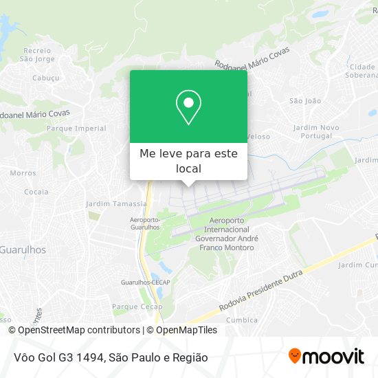 Vôo Gol G3 1494 mapa