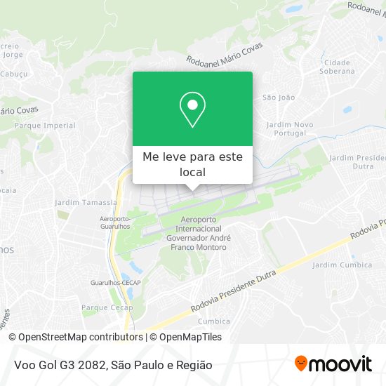 Voo Gol G3 2082 mapa