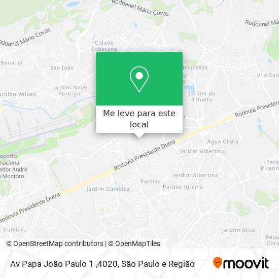 Av Papa João Paulo 1 ,4020 mapa