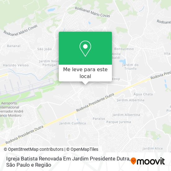 Igreja Batista Renovada Em Jardim Presidente Dutra mapa