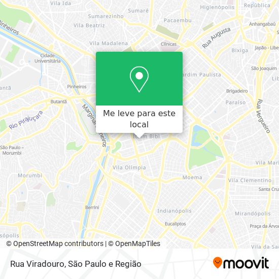 Rua Viradouro mapa