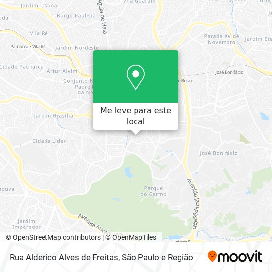 Rua Alderico Alves de Freitas mapa