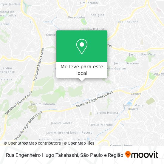 Rua Engenheiro Hugo Takahashi mapa