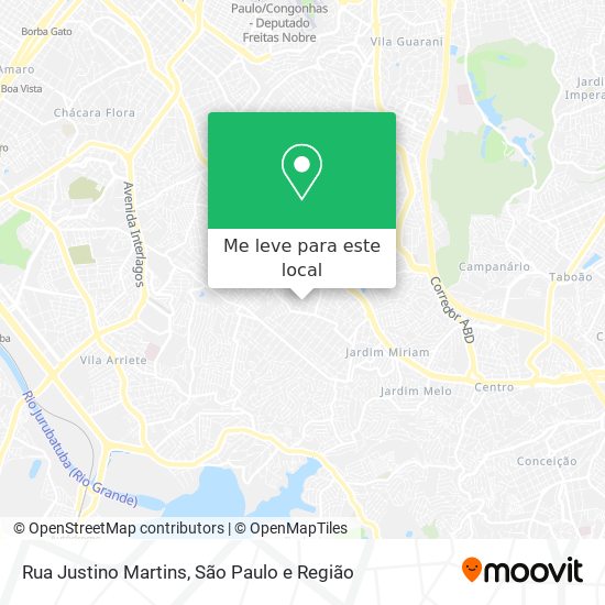Rua Justino Martins mapa