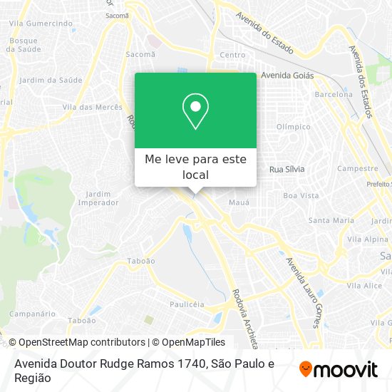 Avenida Doutor Rudge Ramos 1740 mapa