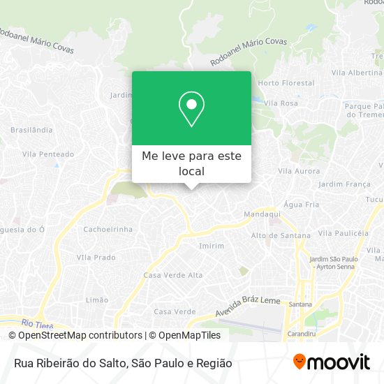 Rua Ribeirão do Salto mapa