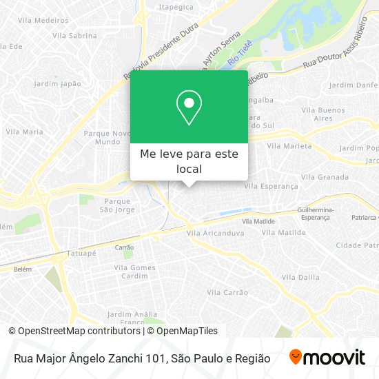 Rua Major Ângelo Zanchi 101 mapa