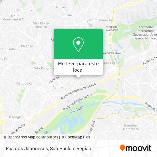 Rua dos Japoneses mapa