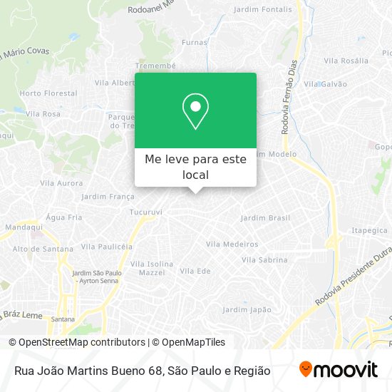 Rua João Martins Bueno 68 mapa