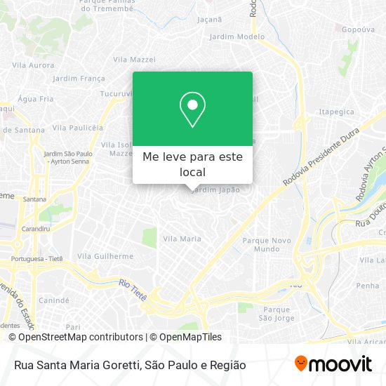 Rua Santa Maria Goretti mapa