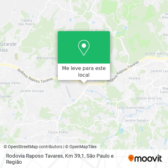 Rodovia Raposo Tavares, Km 39,1 mapa