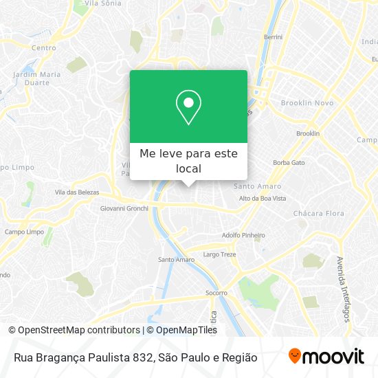 Rua Bragança Paulista 832 mapa