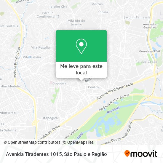 Avenida Tiradentes 1015 mapa