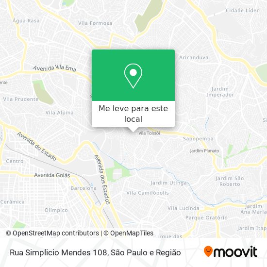 Rua Simplicio Mendes 108 mapa