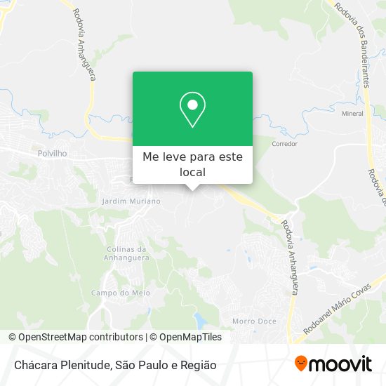 Chácara Plenitude mapa