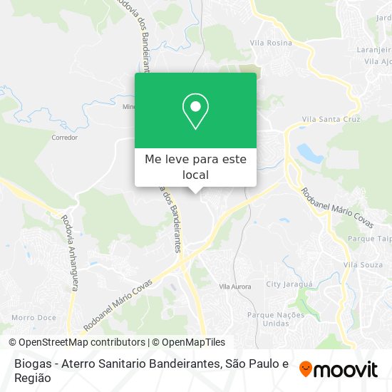 Biogas - Aterro Sanitario Bandeirantes mapa