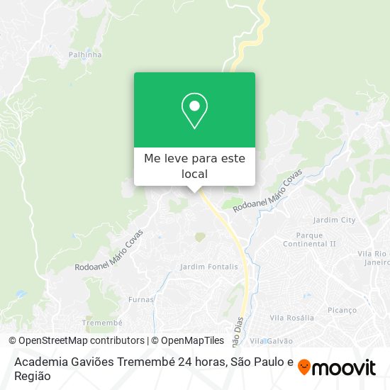 Academia Gaviões Tremembé 24 horas mapa