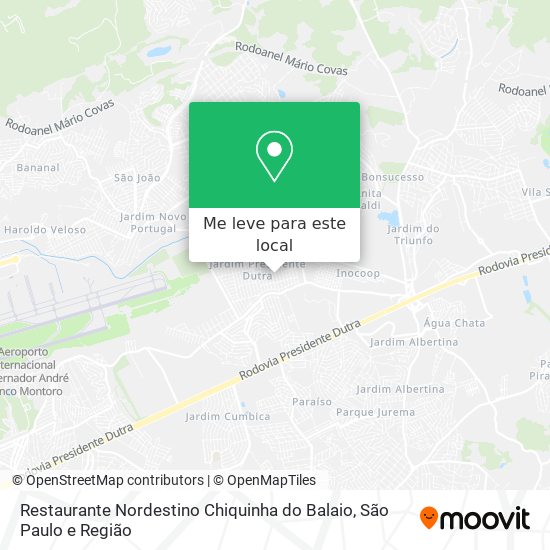 Restaurante Nordestino Chiquinha do Balaio mapa