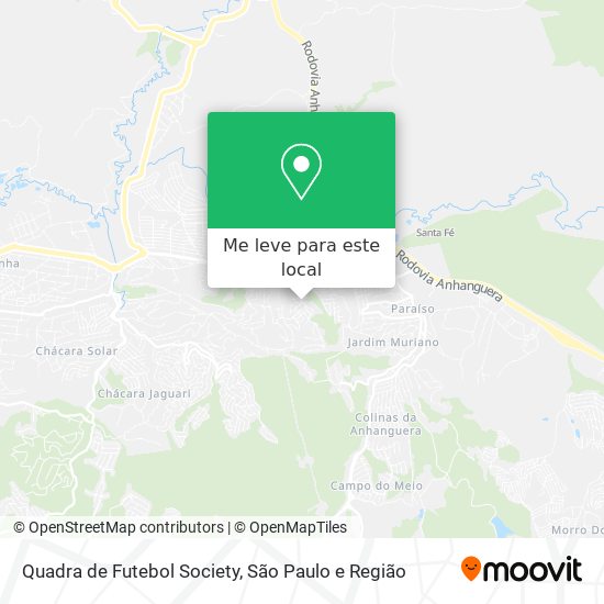 Quadra de Futebol Society mapa