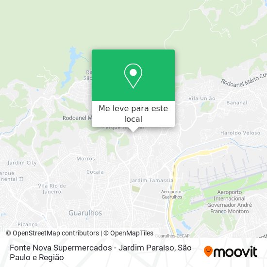 Fonte Nova Supermercados - Jardim Paraíso mapa