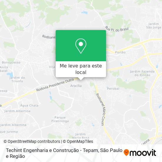 Techint Engenharia e Construção - Tepam mapa