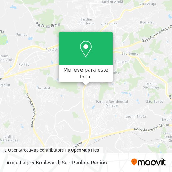 Arujá Lagos Boulevard mapa