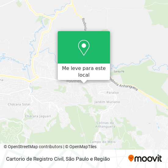 Cartorio de Registro Civil mapa