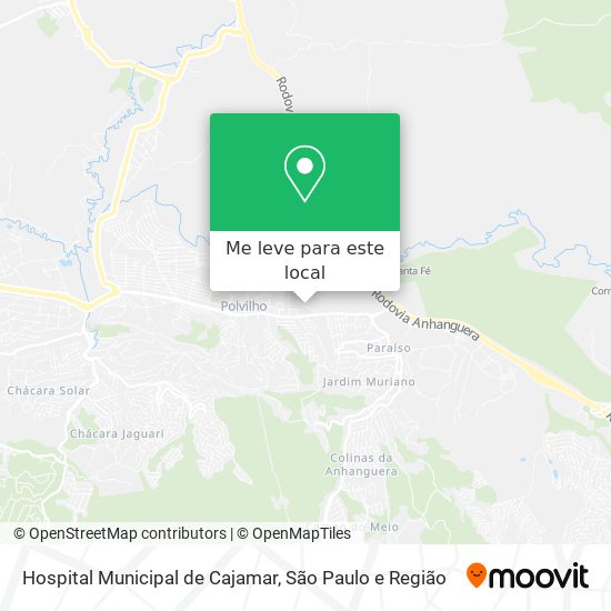 Hospital Municipal de Cajamar mapa