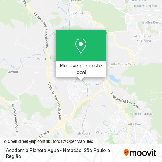 Academia Planeta Água - Natação mapa