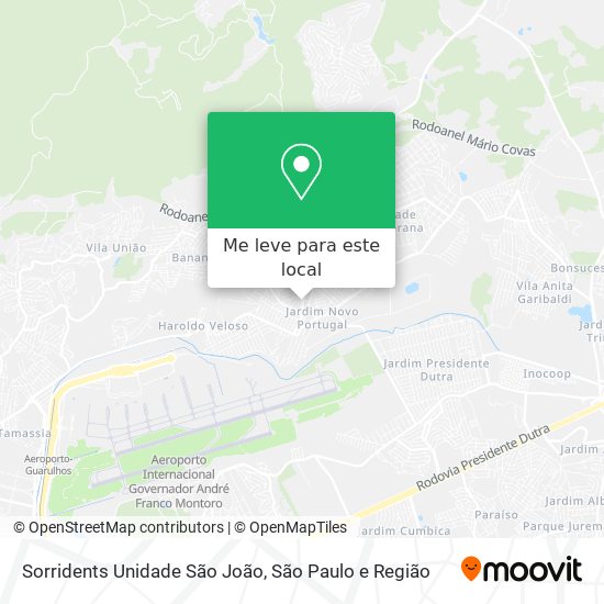 Sorridents Unidade São João mapa
