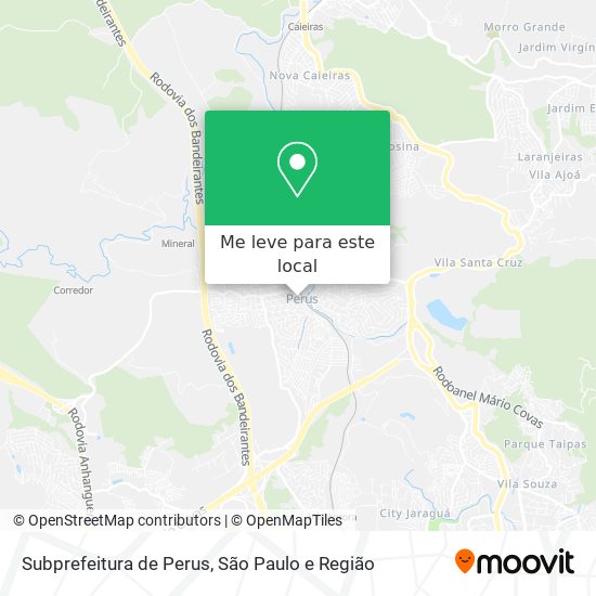 Subprefeitura de Perus mapa