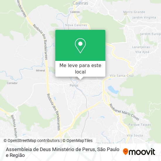 Assembleia de Deus Ministério de Perus mapa