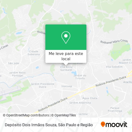 Depósito Dois Irmãos Souza mapa