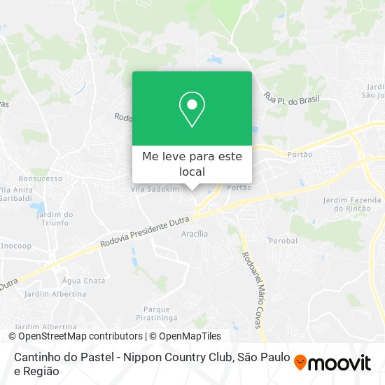 Cantinho do Pastel - Nippon Country Club mapa